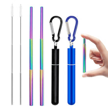 Load image into Gallery viewer, Telescopic Metal Drinking Straw